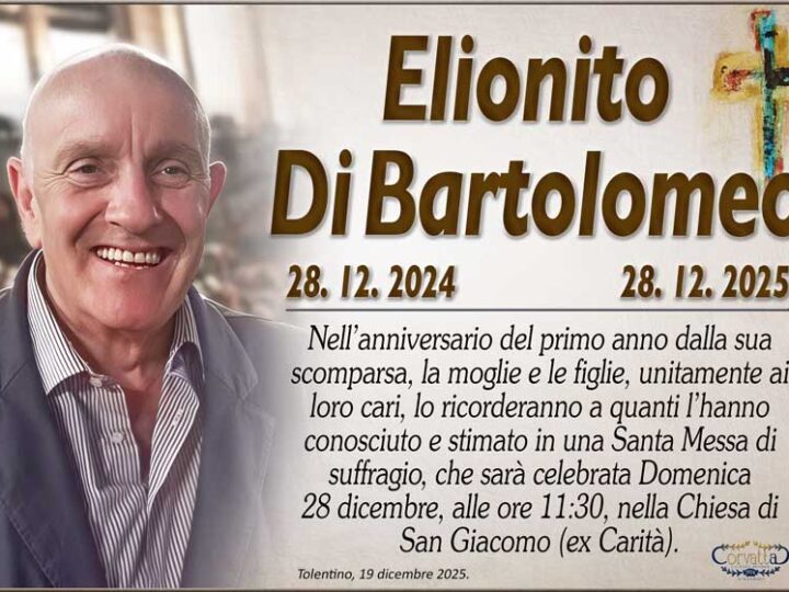 Anniversario: Elionito Di Bartolomeo