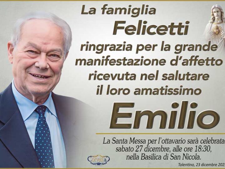 Ringraziamento: Emilio Felicetti