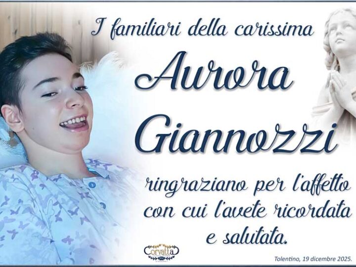 Ringraziamento: Aurora Giannozzi