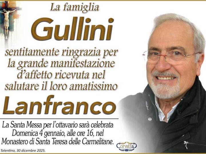 Ringraziamento: Lanfranco Gullini