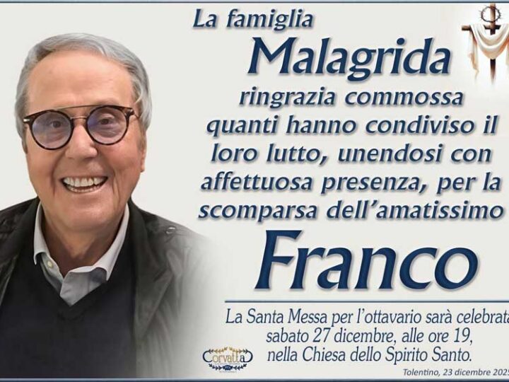 Ringraziamento: Franco Malagrida