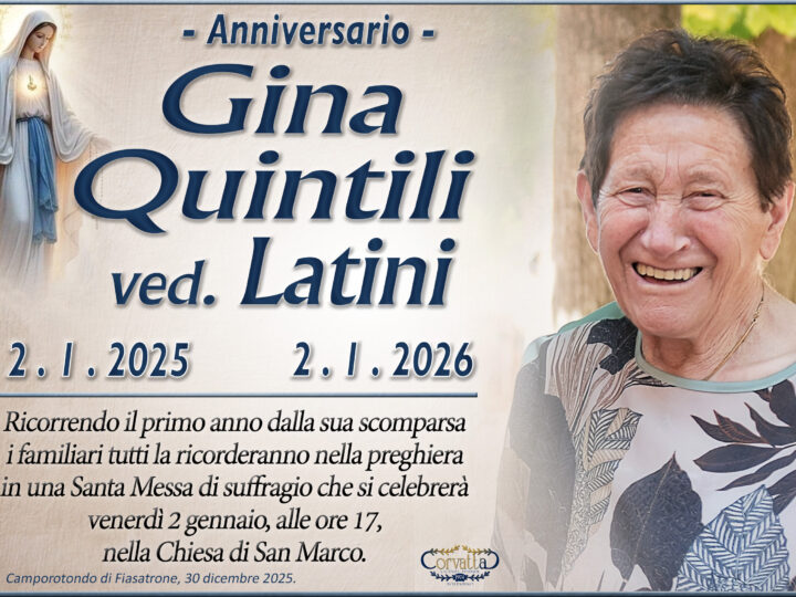 Anniversario: Gina Quintili Latini