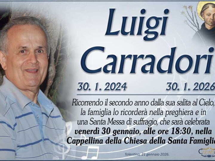 2° Anniversario: Luigi Carradori