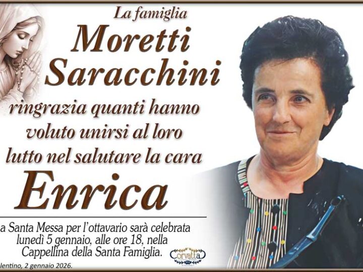 Ringraziamento: Enrica Moretti Saracchini