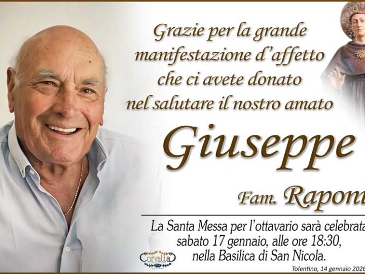 Ringraziamento: Giuseppe Raponi