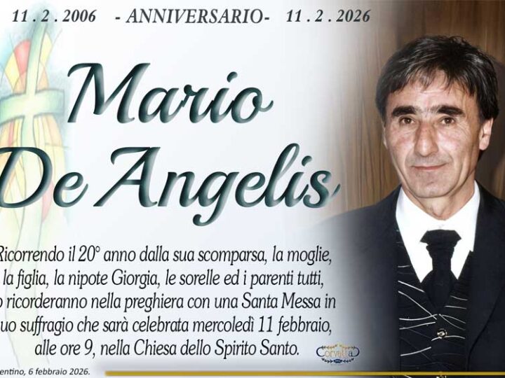 20° Anniversario: Mario De Angelis