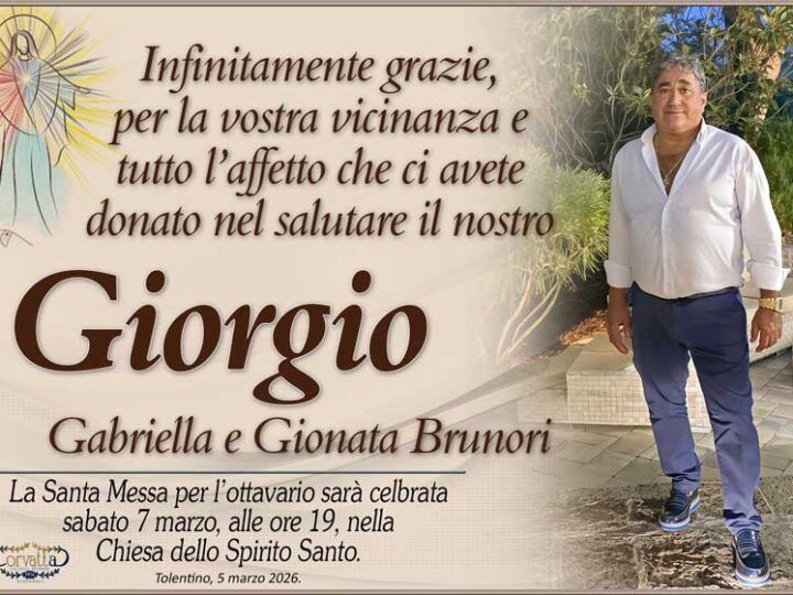 Ringraziamento: Giorgio Brunori