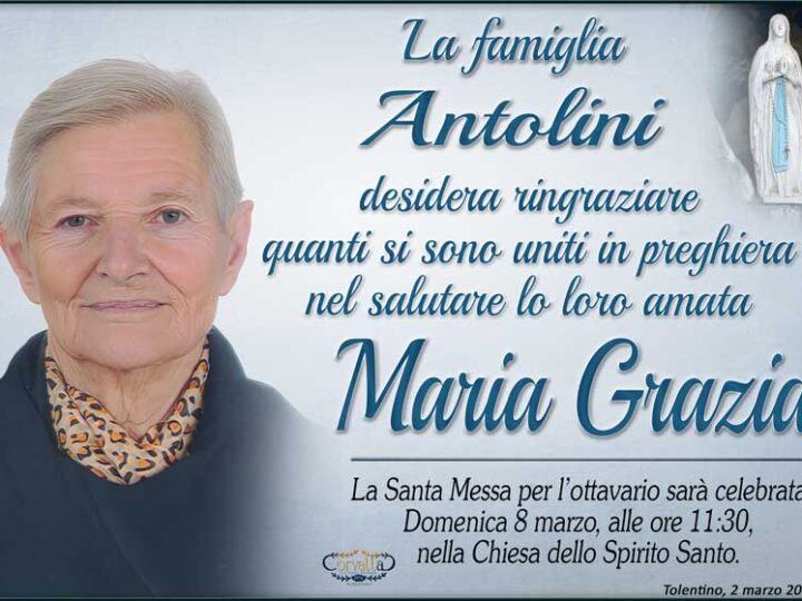 Ringraziamento: Maria Grazia Conforti Antolini