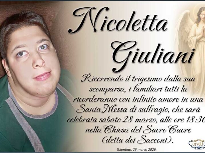 Trigesimo: Nicoletta Giuliani
