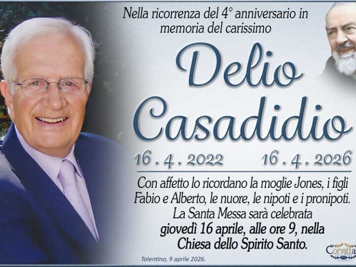 4° Anniversario: Delio Casadidio