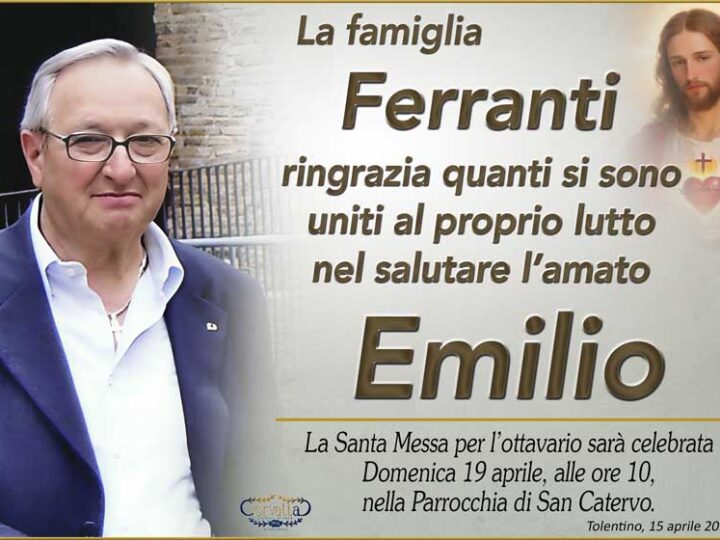 Ringraziamento: Emilio Ferranti