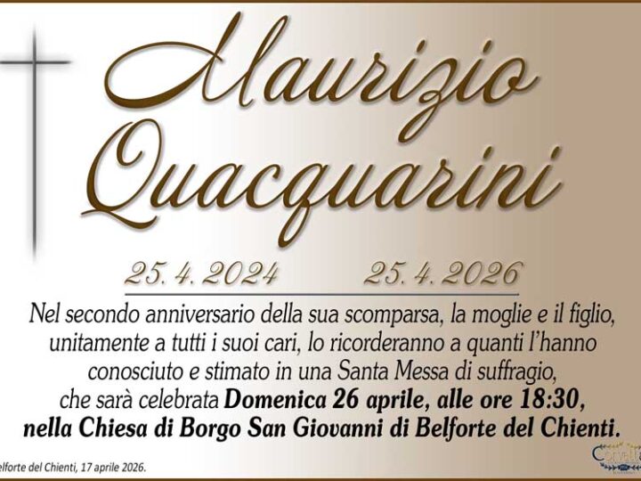 2° Anniversario: Maurizio Quacquarini