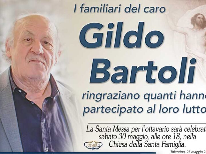 Ringraziamento: Gildo Bartoli