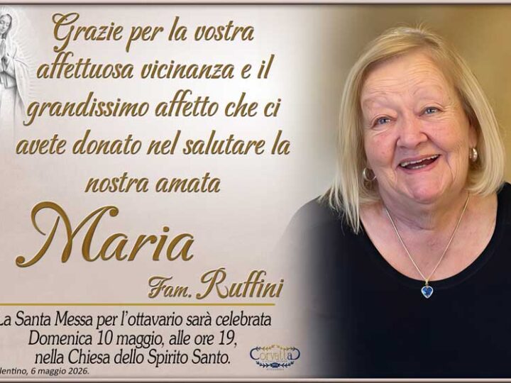 Ringraziamento: Nabissi Maria Ruffini