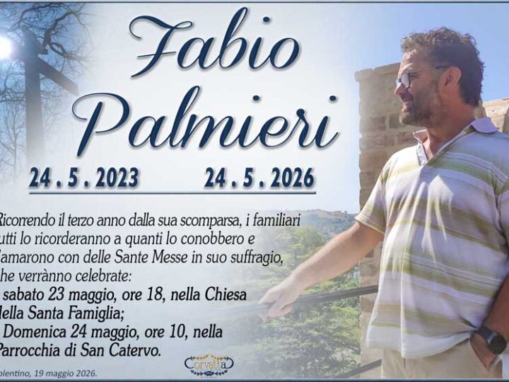 3° Anniversario: Fabio Palmieri