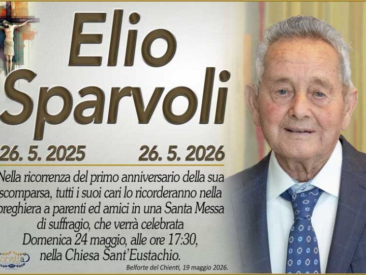 Anniversario: Elio Sparvoli