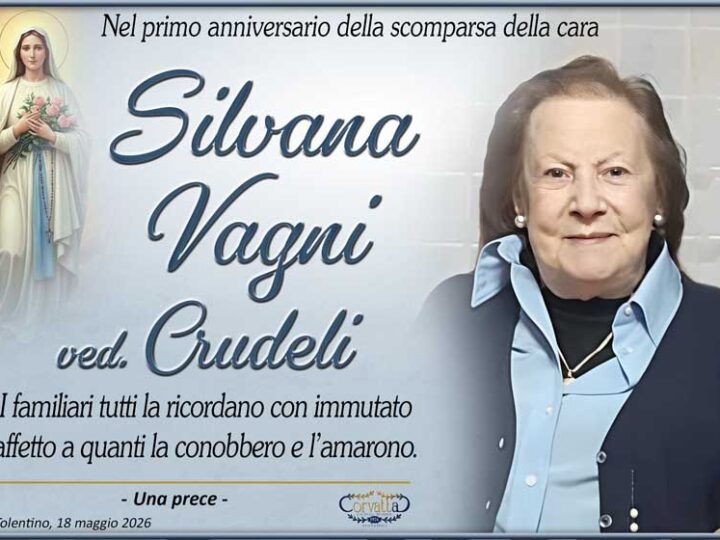 Anniversario: Silvana Vagni Crudeli