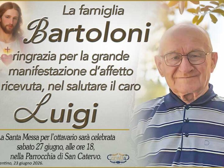Ringraziamento: Luigi Bartoloni