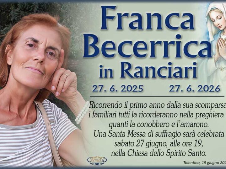 Anniversario: Franca Becerrica Ranciari