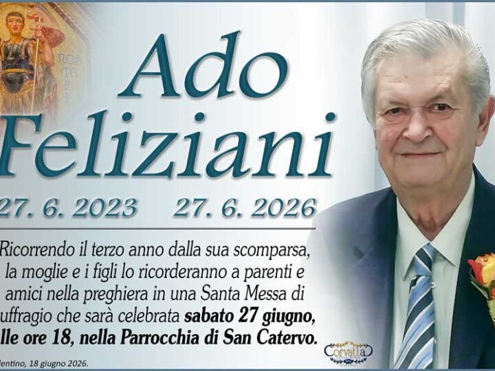 3° Anniversario: Ado Feliziani
