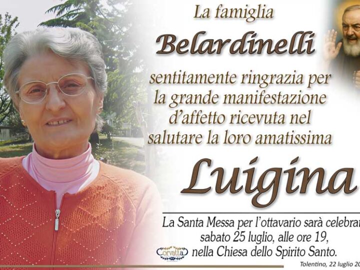 Ringraziamento: Luigina Petri Belardinelli