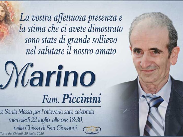 Ringraziamento: Marino Piccinini