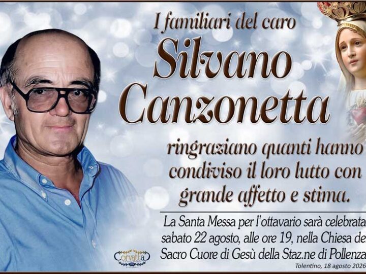 Ringraziamento: Silvano Canzonetta