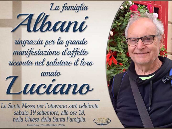 Ringraziamento: Luciano Albani
