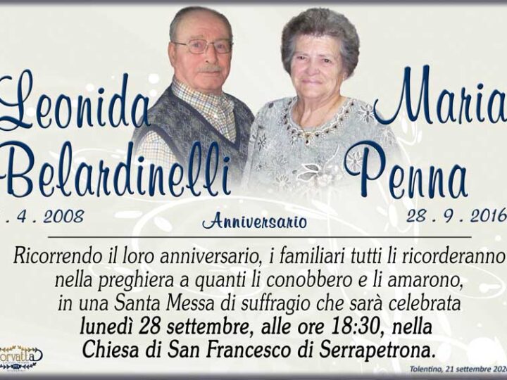 Anniversario: Penna Belardinelli