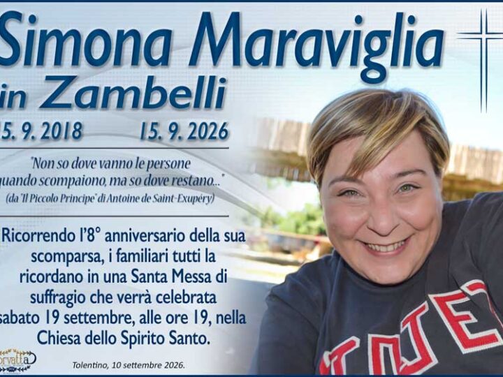 8° Anniversario: Simona Maraviglia Zambelli