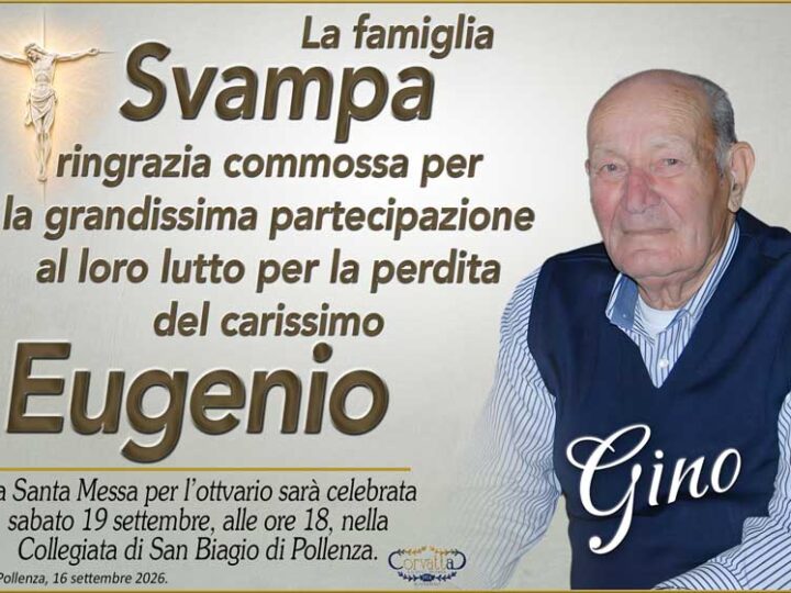 Ringraziamento: Eugenio Svampa