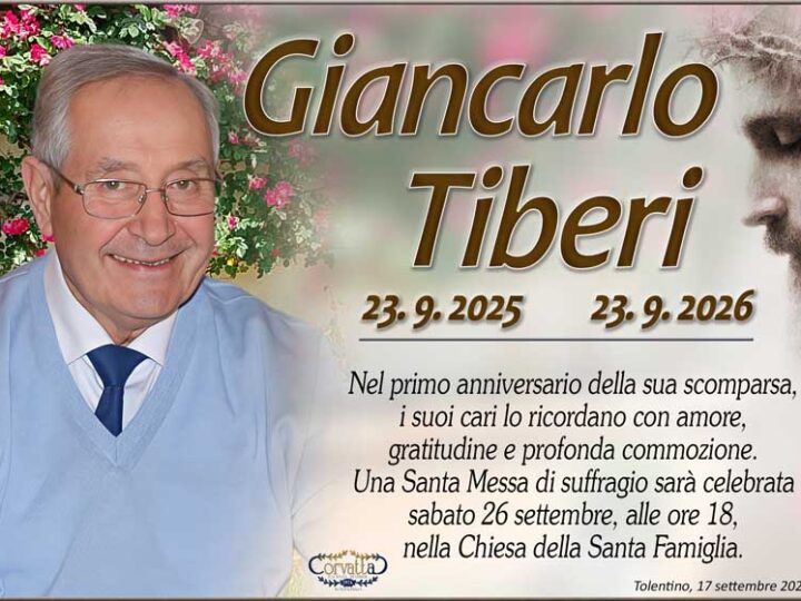 Anniversario: Giancarlo Tiberi