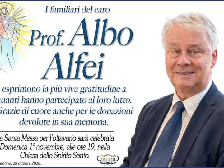 Ringraziamento: Prof. Albo Alfei