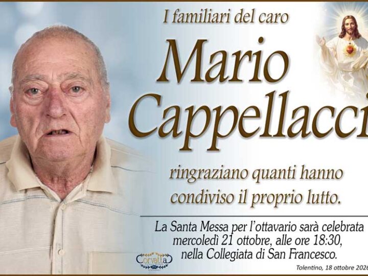 Ringraziamento: Mario Cappellacci