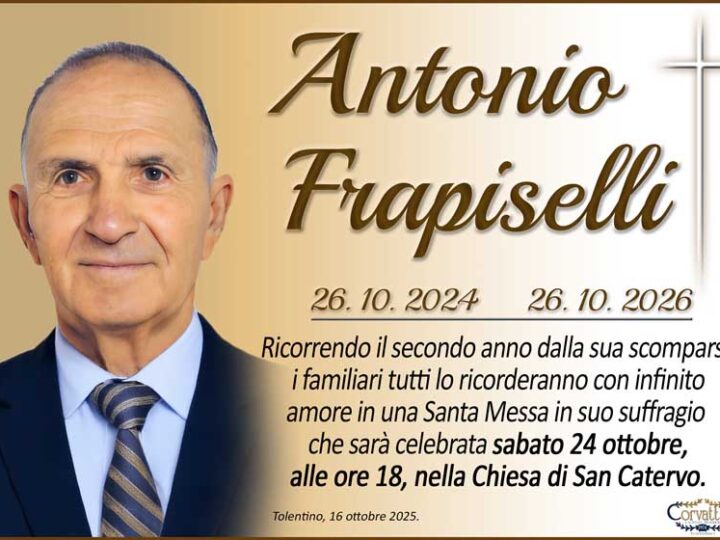 2° Anniversario: Antonio Frapiselli