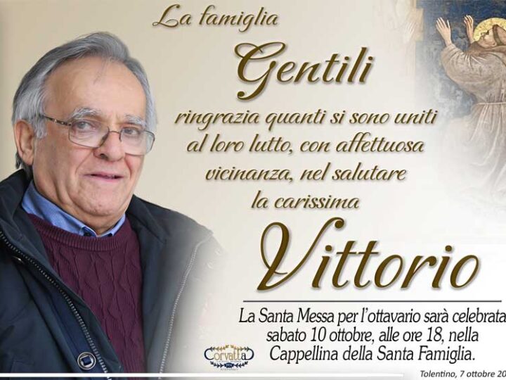Ringraziamento: Vittorio Gentili
