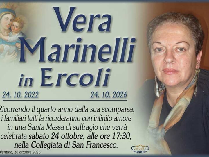 4° Anniversario: Vera Marinelli Ercoli