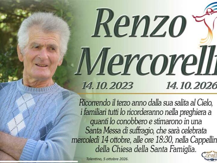 3° Anniversario: Renzo Mercorelli